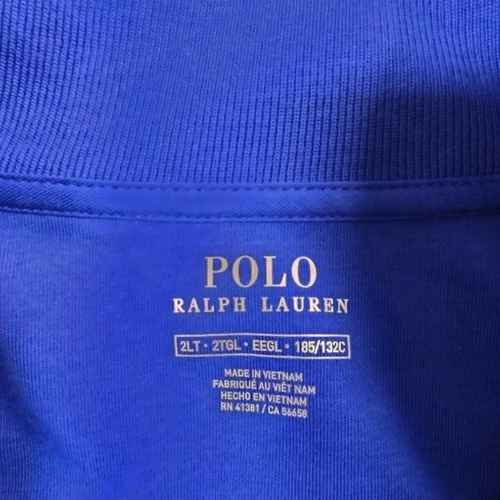 Polo Ralph Lauren Track Jacket Royal Blue White Stripe Full Zip Size 2XT NWT - Picture 6 of 8